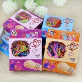 韩国彩色diy橡皮筋/编织手链-盒装	