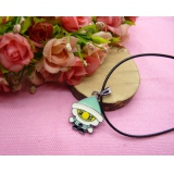 愤怒的小鸟皮绳项链坠子 学生礼物 -皮绳愤怒小鸟项链	