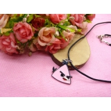 愤怒的小鸟皮绳项链坠子 学生礼物 -皮绳愤怒小鸟项链