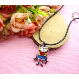 愤怒的小鸟皮绳项链坠子 学生礼物 -皮绳愤怒小鸟项链