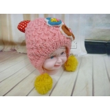 秋冬新款宝宝帽子韩国婴儿毛线帽子 -儿童手工编织帽子