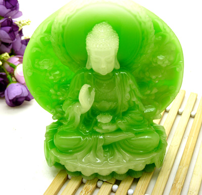 办公摆设工艺品 树脂仿玉石观音摆件/玉观音