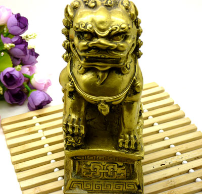 招财辟邪镇宅狮子工艺品富贵狮子 家居摆设品/铜狮