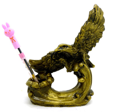 大展鸿图摆件老鹰工艺品 礼品办公摆设艺术装饰品 笔筒 -铜飞鹰