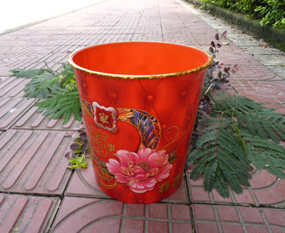 塑料卫生桶 喜庆纸篓收纳筒 -018喜字垃圾桶
