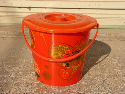 25L 家有喜事婚庆用品水桶 -防摔喜字无盖水桶705