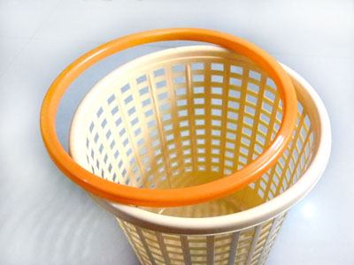 废纸篓卫生篮时尚美观长筒塑料垃圾桶-套圈垃圾筒-889