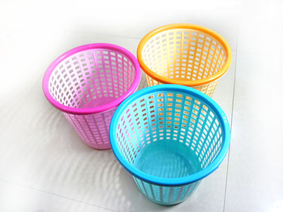 废纸篓卫生篮时尚美观长筒塑料垃圾桶-套圈垃圾筒-889