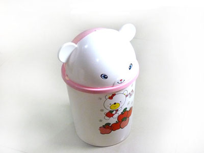 静衣祥时尚创意小熊翻盖式垃圾桶收纳桶 -9808卡通垃圾筒