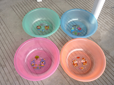 茶花脸盆 果蔬盆 小脸盆31CM 塑料-防摔盆透明盆302