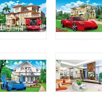  风景 人物 娃娃 家居 吉祥祝福语 等几十个品种混搭	