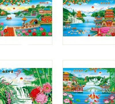 风景 人物 娃娃 家居 吉祥祝福语 等几十个品种混搭	