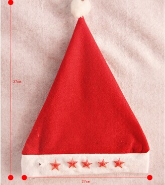 闪光圣诞帽子圣诞节活动装扮-五角星亮灯圣诞帽