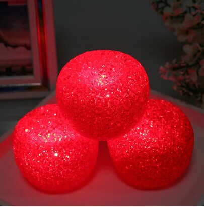 水晶苹果小夜灯-红色（红光）