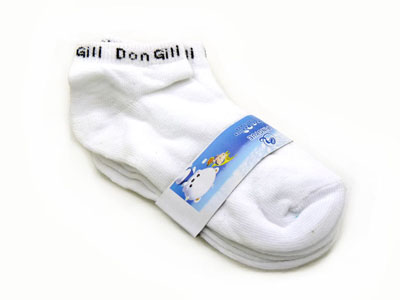 宝宝袜子男童袜子秋冬厚全棉短-黑白款	