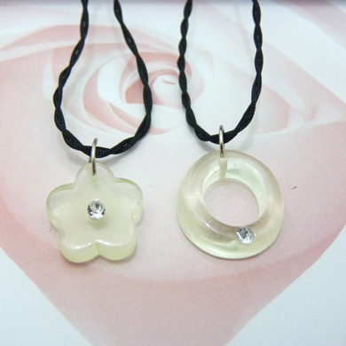 透明爱系列夜光情侣项链	