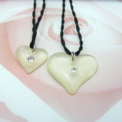 透明爱系列夜光情侣项链	