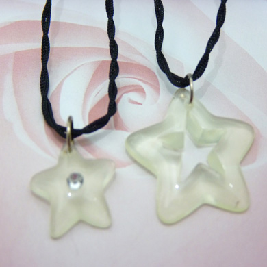 透明爱系列夜光情侣项链	