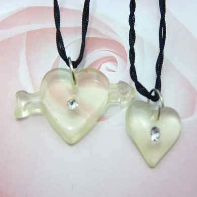 透明爱系列夜光情侣项链	