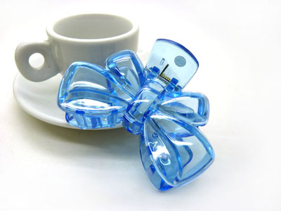 韩国 摔不断树脂镂空蝴蝶结发爪夹盘发发饰 发夹-9060