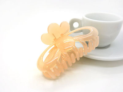 韩国 摔不断树脂镂空蝴蝶结发爪夹盘发发饰 发夹-9005