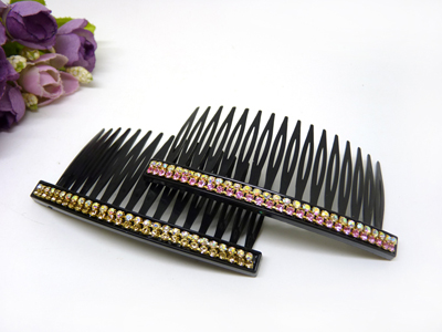 韩版头饰进口捷克水钻 流行发梳插梳刘海梳 带齿发卡