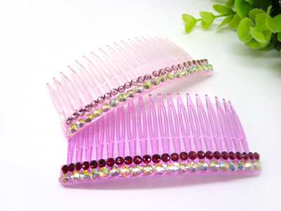 韩版头饰进口捷克水钻 流行发梳插梳刘海梳 带齿发卡