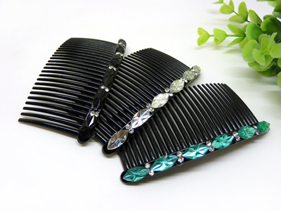 韩版发饰原创头饰水晶发梳插梳 刘海梳发插发簪发卡发饰品