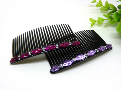 韩版发饰原创头饰水晶发梳插梳 刘海梳发插发簪发卡发饰品