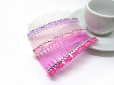 韩版头饰插梳 进口水钻刘海发梳刘海夹盘发发饰