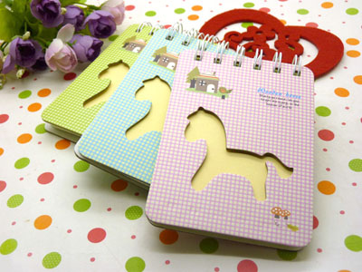 新款 可爱萌马日记本记事本-80K线图本(卡通木马)SYC-80-12