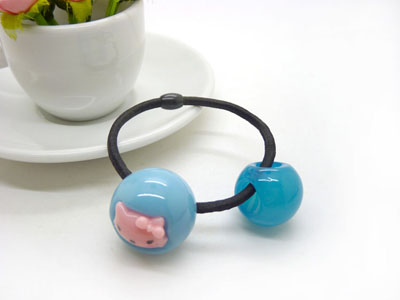 日韩版发绳橡皮筋头饰 扎头发饰品头绳 大圆球果冻糖果色发圈