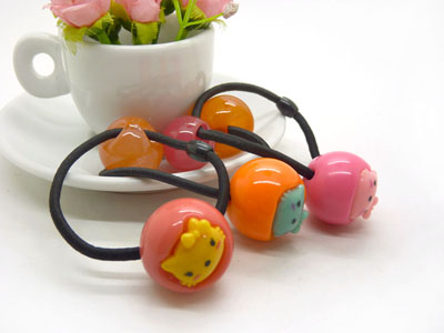 日韩版发绳橡皮筋头饰	扎头发饰品头绳 大圆球果冻糖果色发圈