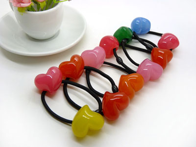 日韩版发绳橡皮筋头饰	扎头发饰品头绳 大圆球果冻糖果色发圈