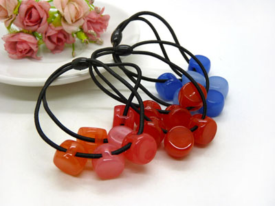 日韩版发绳橡皮筋头饰	扎头发饰品头绳 大圆球果冻糖果色发圈