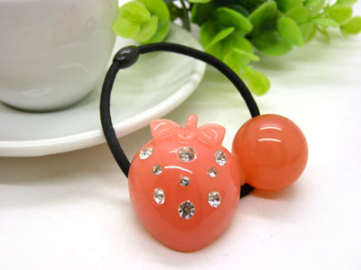 日韩版发绳橡皮筋头饰	扎头发饰品头绳 大圆球果冻糖果色发圈