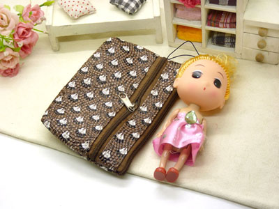 加厚版原宿娃娃零钱包 女士手机包  小化妆包