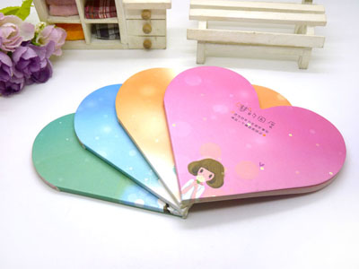 动漫卡通记事本便签本学生用可爱便签本 -桃心胶装本XN-36002