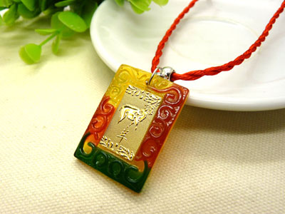 新款 十二生肖吊坠女士男款 金手链转运珠项链属相本命年