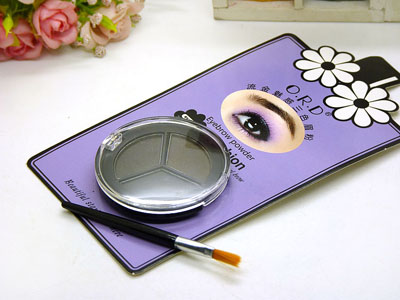 新款 深咖浅咖中咖/可做鼻影暗影/眉粉/流金魅感三色眉粉MF03