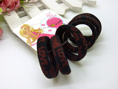 韩版发绳头绳发饰头饰黑色橡皮筋超值批发 -6根吊小皮筋