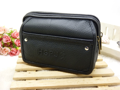 时尚多功能商务休闲 户外运动钱包翻盖飞机扣真皮男士手机腰包  -8号