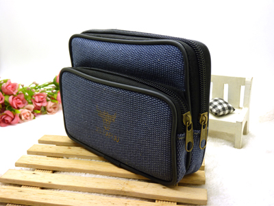 翻盖飞机扣真皮男士手机腰包 户外运动钱包 -6号