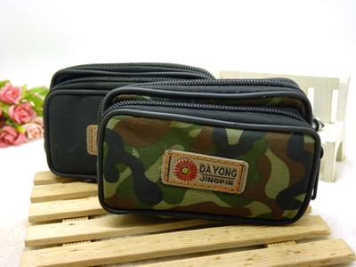 新款 时尚休闲多功能 帆布男士商务手机腰包