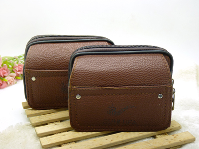 新款 半羊皮挂式腰饰手机零钱男士腰包 -1号