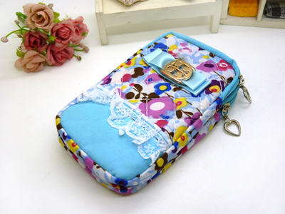 机袋手腕包挂脖包零钱包女男双层拉链包 -双层手机包