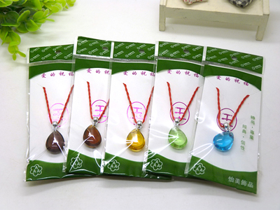 新款 水滴项链项坠水晶粉晶吊坠水滴项链