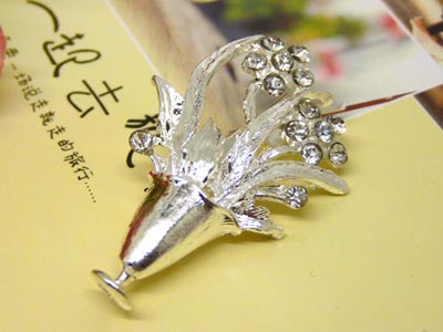 新款时尚水钻胸针丝巾扣胸花别针披肩扣领针女礼物 -2号