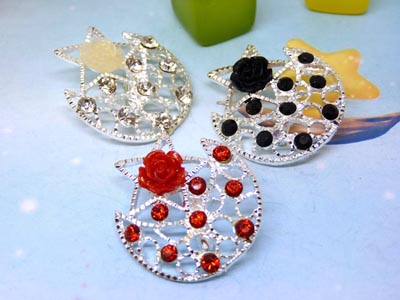 新款韩国紫荆花胸花水晶镶钻别针时尚女胸针 -1号