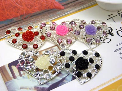 新款韩国紫荆花胸花水晶镶钻别针时尚女胸针 -1号